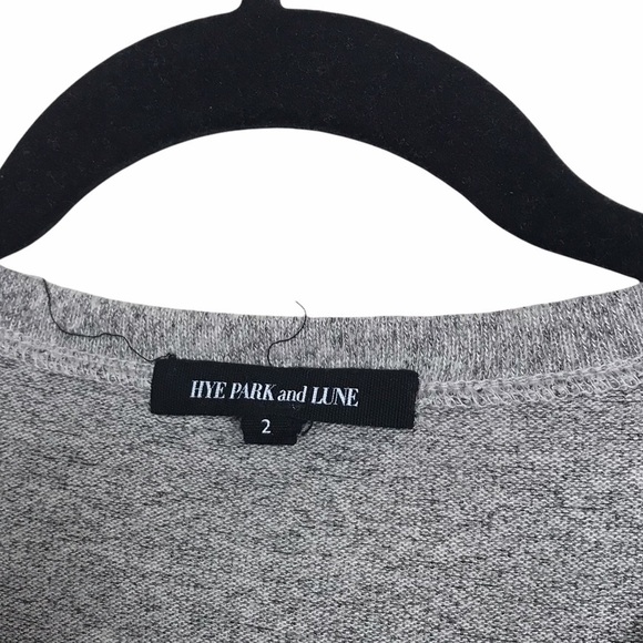 Hye Park And Lune Gray Side Split Tunic Sweater - Picture 6 of 10